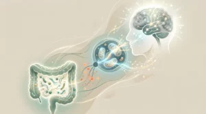 Schéma reliant microbiote intestinal, inflammation de bas grade, énergie cellulaire et fatigue.